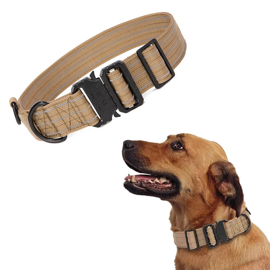 Reflective Multi Color Military Tactical Dog Collar